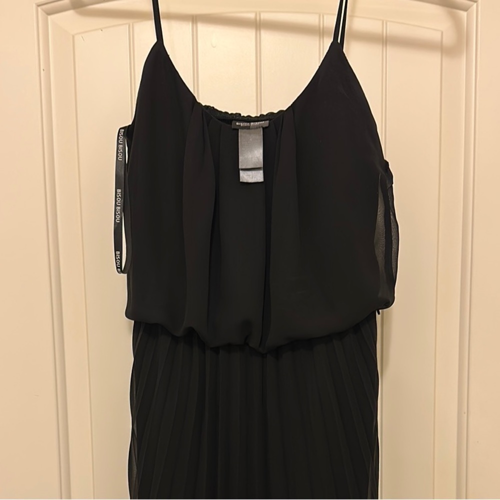 Bisou Bisou Black Scoop Neck Spaghetti Strap Maxi Empire Waist Dress - 4 - Picture 3 of 10